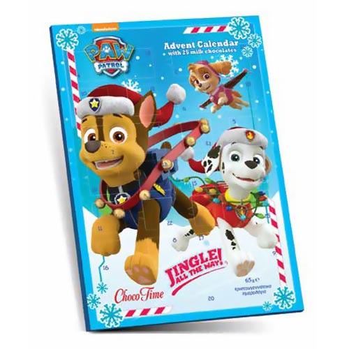 Christmas Calendar Paw Patrol Christmas calendar with milk chocolates
